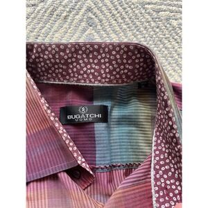 Bugatchi Uomo Long‎ Sleeve Cotton/Polyester Multicolor Button Shirt - XL